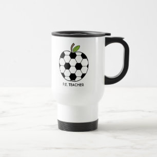 P.E. Lehrer-Tasse - Fußball-Ball Apple Reisebecher