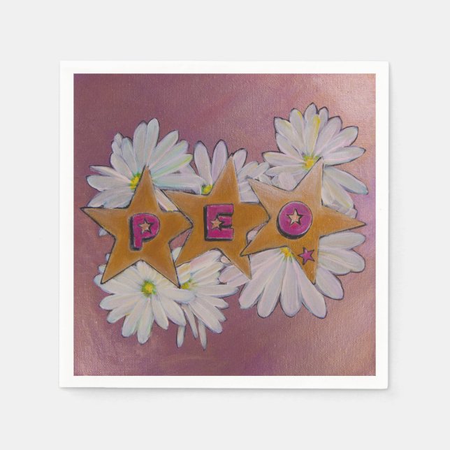 P.E.O. Sisterhood Serviette (Vorderseite)