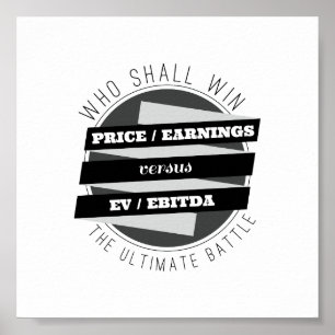 P/E Verhältnis gegen EV/EBITDA Verhältnis Poster