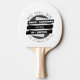 P/E Verhältnis gegen EV/EBITDA Verhältnis Tischtennis Schläger
