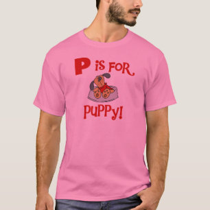 P est pour des T-shirts et des cadeaux de chiot
