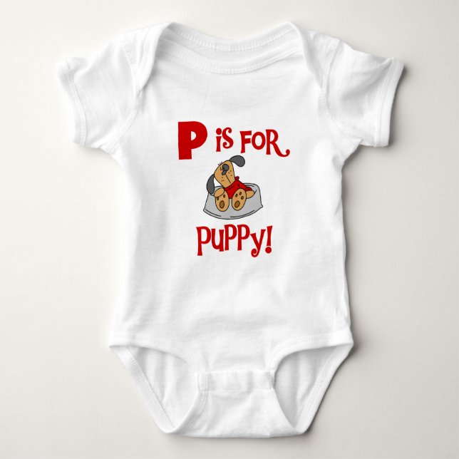 P est pour Puppy Tshirts and Gifts (Devant)
