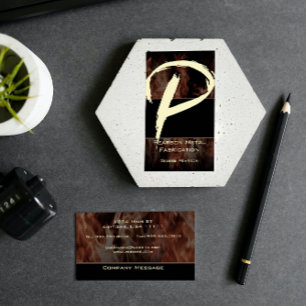 P Flame Monogram Business Card Visitenkarte