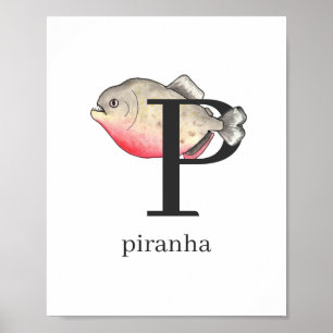 P für Piranha Poster