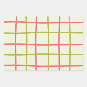 P+G-Checkboard Geschenkpapier Set