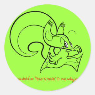 P-/ineichhörnchen-Aufkleber 2 Runder Aufkleber