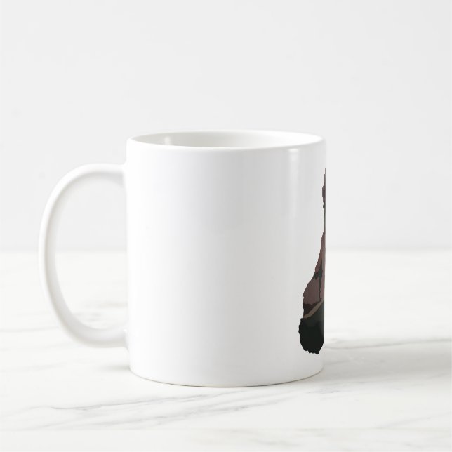 P ist für den peruanischen Spider Monkey Kaffeetasse (Links)