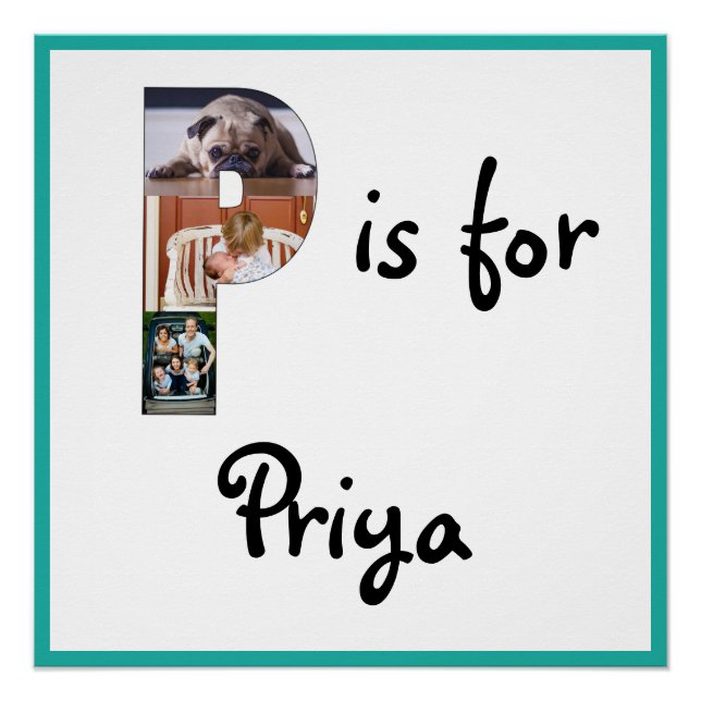 P ist für Name Poster (Vorderseite)