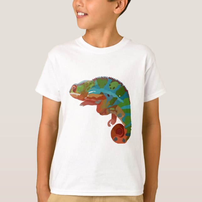 P ist für Panther Chameleon T-Shirt (Vorderseite)