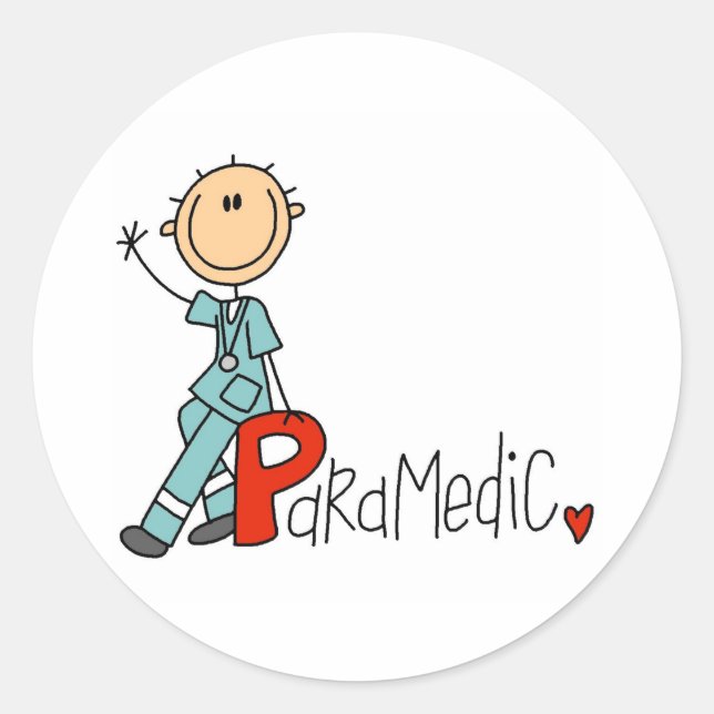P ist für Paramedic Runder Aufkleber (Vorderseite)