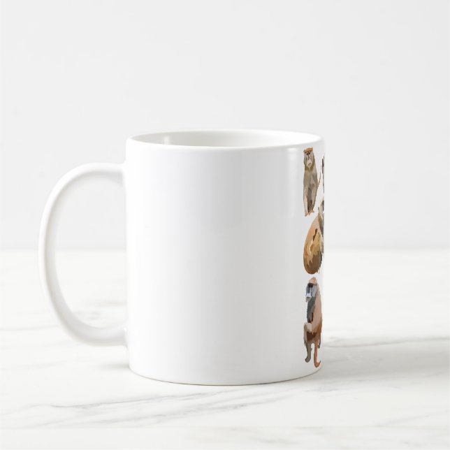P ist für Patas Monkey Kaffeetasse (Links)
