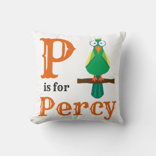 P ist für Percy Baby Boy Kissen
