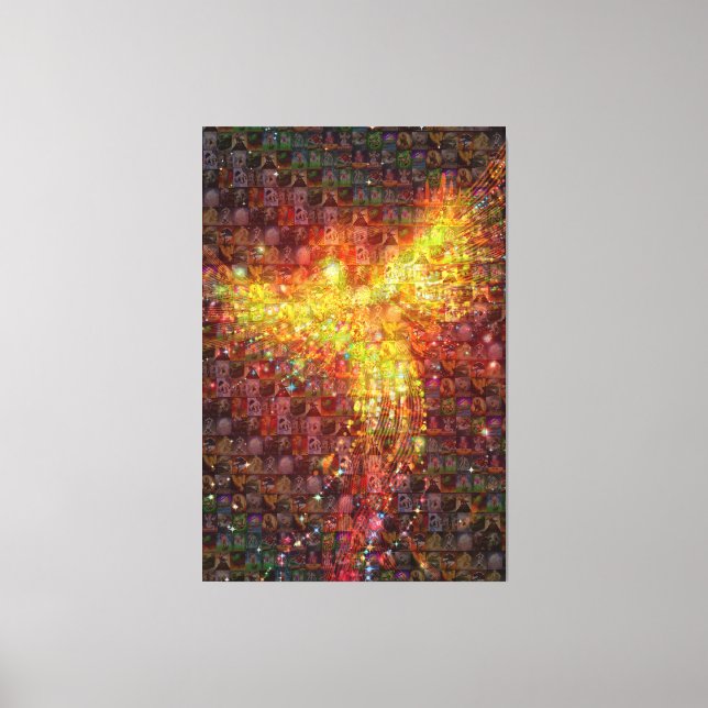 P ist für Phoenix Mosaic Leinwanddruck (Vorderseite)