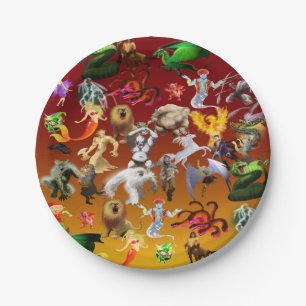 P ist für Phoenix Paper Plate(Gold) Pappteller