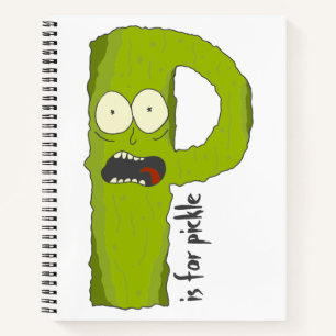 P ist für Pickle Grafik Notebook Alphabet Oops! Notizbuch