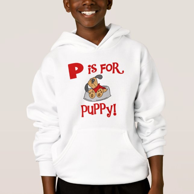 P ist für Welpen-T-Shirts und Geschenke Hoodie (Vorderseite)