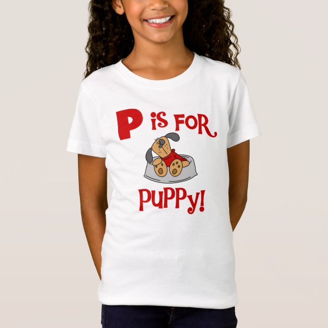 P ist für Welpen-T-Shirts und Geschenke T-Shirt (Vorderseite)