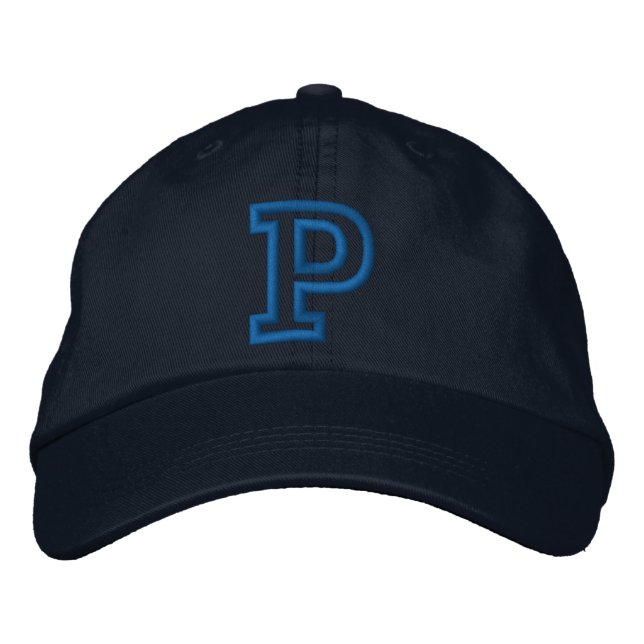 "P" kleiner Athletischer Brief Bestickte Kappe (Vorderseite)