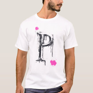 P Letter - Typografie T-Shirt