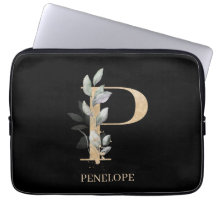 P Monogramm Floral Personalisiert