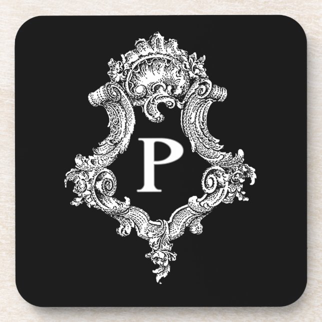 P Monogramm Untersetzer (Vorderseite)