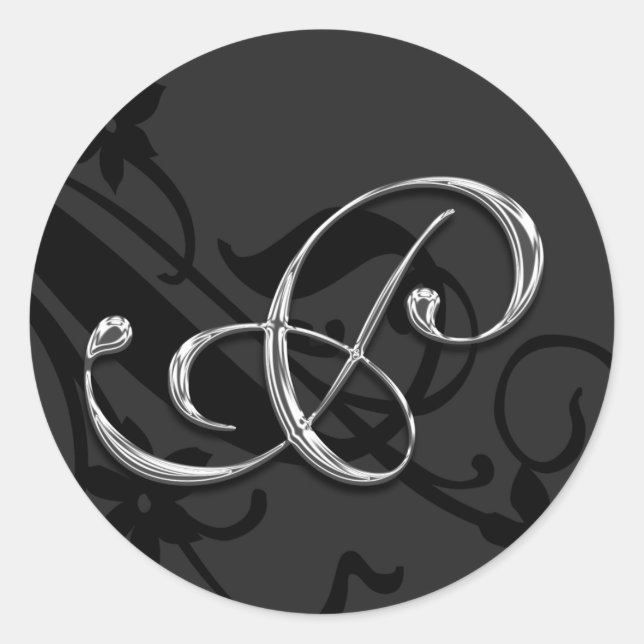 P Monogramme Mariage Enveloppe Sticker (Devant)