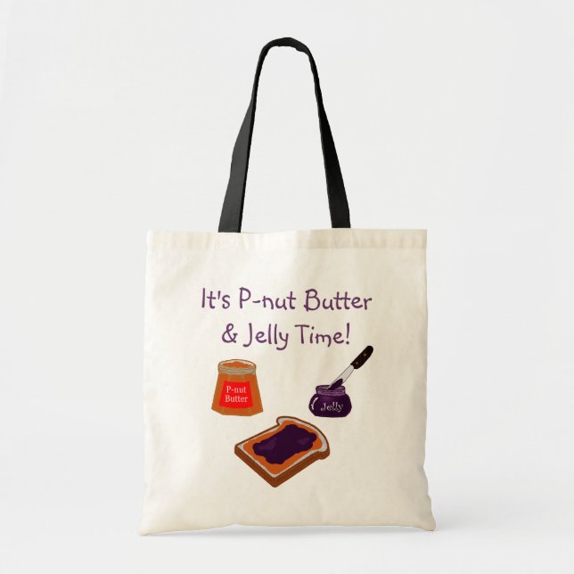 P-Nuss Butter-u. Gelee-Zeit-Tasche Tragetasche (Vorne)