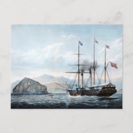 P&O-Dampfschiff Bentinck 1844 Postkarte