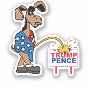 P ON TRUMP PENCE — Anti-Trump-Design - - Politik Aufkleber