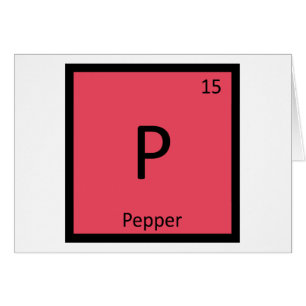 P - Paprika Gemüse Chemie Periodensystem
