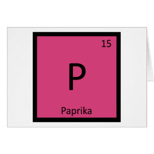 P - Paprika Gewürz Chemie Periodensystem Symbol