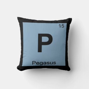 P - Pegasus Griechische Chemie Periodensystem Symb Kissen