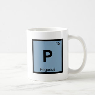 P - Pegasus Griechisches Chemie-Periodensystem-Sym Kaffeetasse