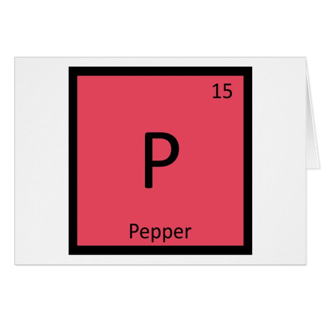 P - Periodische Tabelle für die Pflanzenchemie von (Vorderseite (Horizontal))