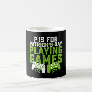 P steht für Spiele spielen Gamer Gaming St. Patric Kaffeetasse