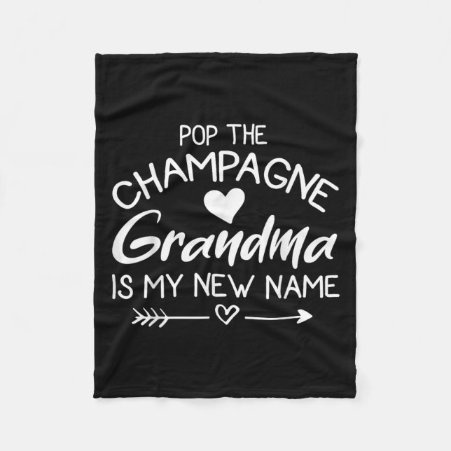 P The Champagne Grandma Is My New Name  Fleecedecke (Vorderseite)
