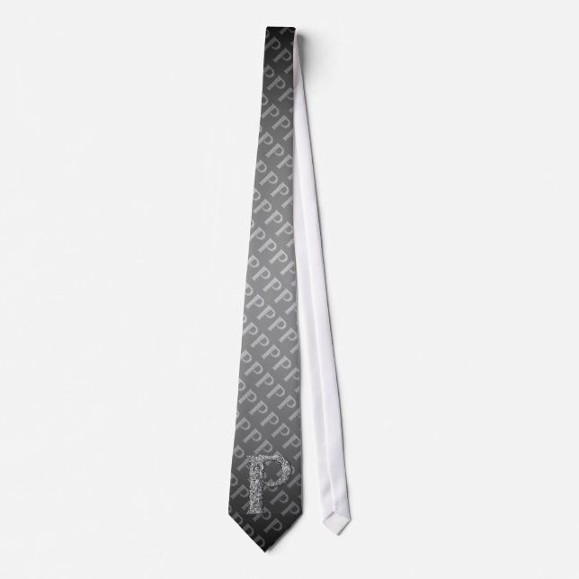 P - The Falck Alphabet (Silvery) Krawatte (Vorderseite)