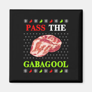 P The Gabagool Tacky hässliche Weihnachten für Män Magnet