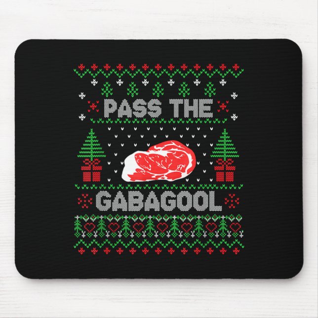 P The Gabagool Tacky Ugly Christmas Sweater For Me Mousepad (Vorne)