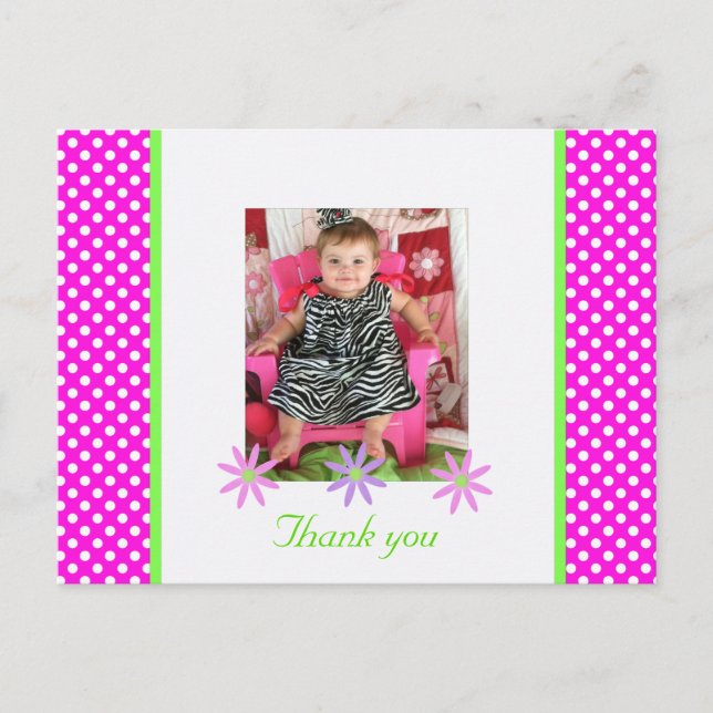P & W Polka-dots : Photo : Carte postale Merci (Devant)