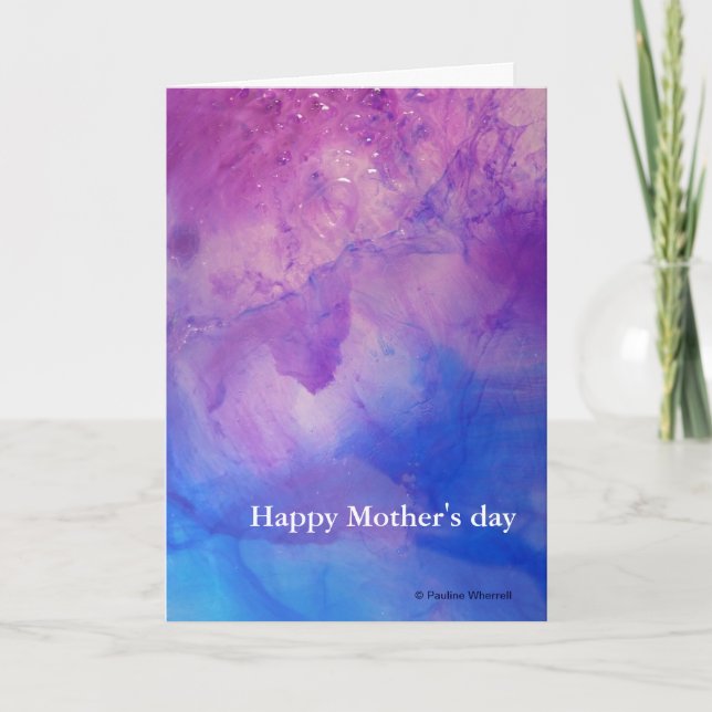 © P Wherrell Floral abstrakt Happy Mthers Day Karte (Vorderseite)