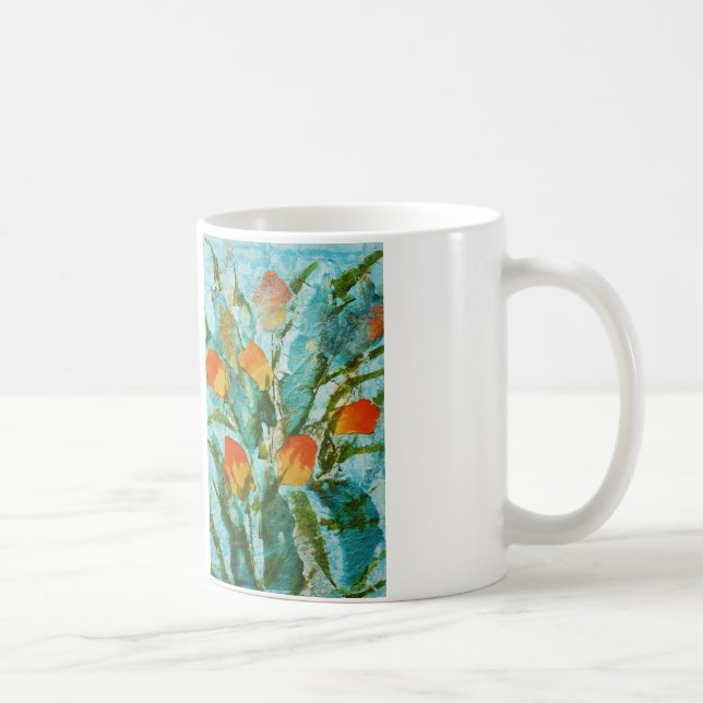 © P Wherrell Kunstmalerei-Frühlingstulpen Kaffeetasse (Rechts)