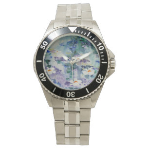 © P Wherrell zeitgenössische Wasserlilien feiner Armbanduhr