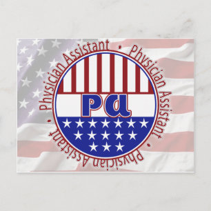PA Arzt Assistenzärztliche PATRIOTISCHE ABZEICHEN Postkarte