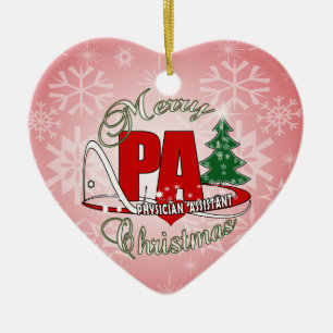 PA-ARZT-BEHILFLICHE FROHE WEIHNACHTEN KERAMIK ORNAMENT