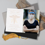 PA Ärztliche Assistant Abschluss Foto Rose Folieneinladung<br><div class="desc">Echte Goldfolie! Editierbare Initialen,  PA und caduceus medizinisches Symbol auf benutzerdefiniertem Farbhintergrund. Arbeitet sowohl als Einladung zur Graduiertenparty als auch als Ankündigung eines Abschlusses. Wählen Sie Ihre Folienfarbe,  Gold,  Silber oder Rose Gold. Zukünftige Pläne oder mehr Fotos auf den Rücken.</div>