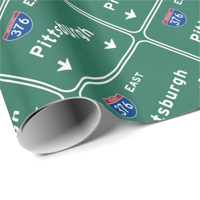 PA-Autobahn Pittsburghs Pennsylvania: Geschenkpapier (Rolleneckpunkt)