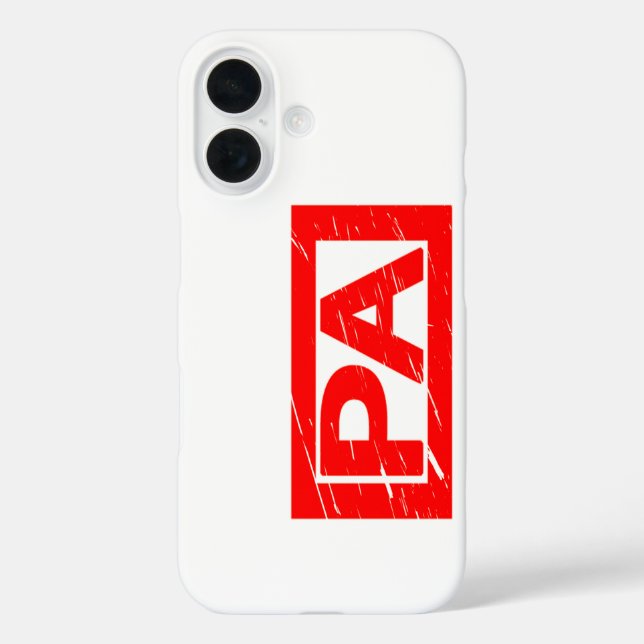 Pa Briefmarke iPhone 16 Hülle (Rückseite)