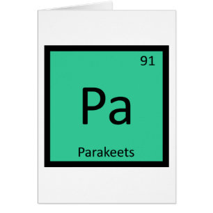 Pa - Chimie des perruches Symbole de table périodi