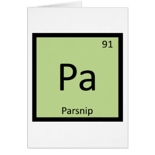 Pa - Chimie végétale de Parsnip Tableau périodique
